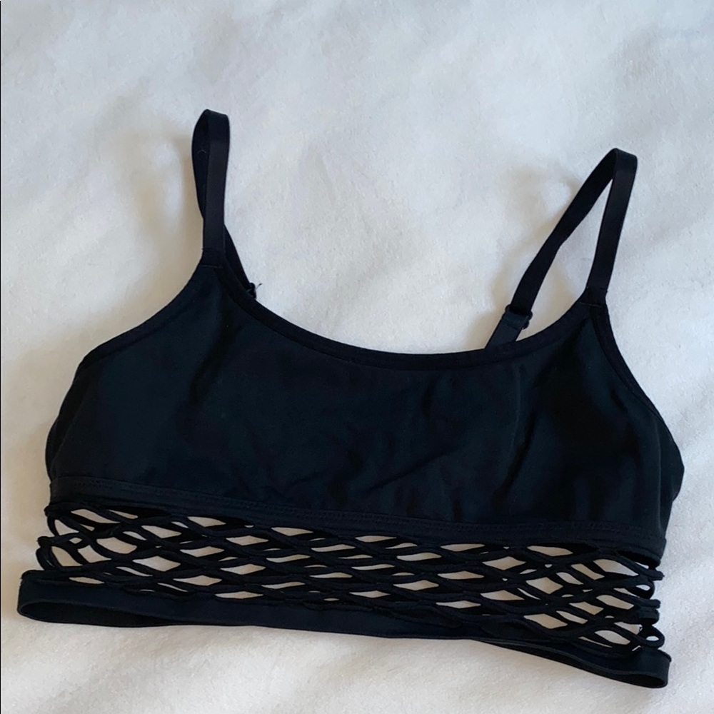 Black Women's Intimate Bra with‎ Mesh Detail